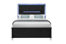LANDO LED BLACK QUEEN BED GROUP (4 piece set)