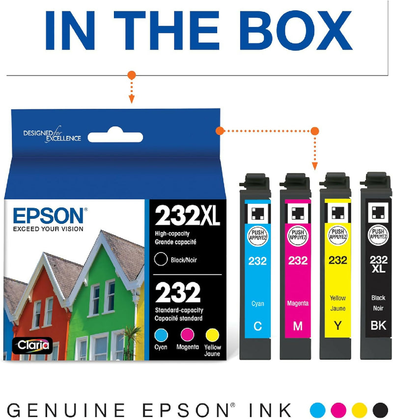 EPSON 232XL Ink High Capacity Black & Standard Color Combo Pack - The Triangle