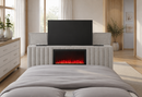 Elias 2pc Bedroom Set with TV Lift and Fireplace / Nightstand