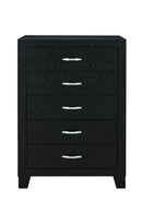 REID BLACK QUEEN BED GROUP WITH LED (4 piece set)