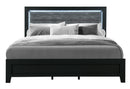 REID BLACK QUEEN BED GROUP WITH LED (4 piece set)