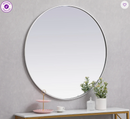 [Pre-order] RE/FINE™ Sabine Metal Round Wall Mirror & Reviews | Wayfair (Silver)
