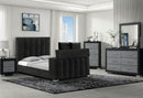 [Pre-order] Onyx 4pc King Size Bedroom Set with Fireplace and TV Lift Footboard