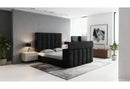 [Pre-order] Onyx 4pc King Size Bedroom Set with Fireplace and TV Lift Footboard