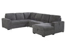 U2660 Grey Sectional W/Pull Out Sofa Bed
