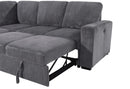 U2660 Grey Sectional W/Pull Out Sofa Bed