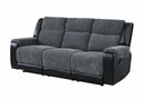 [Pre-order] U5914 Grey/Black Reclining Sofa/Console Reclining Loveseat/Recliner