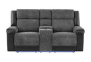 [Pre-order] U5914 Grey/Black Reclining Sofa/Console Reclining Loveseat/Recliner