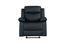 U6026 Black Pu 72A Glider Recliner With Led