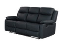 U6026 Black Pu 72A Reclining Sofa With Led