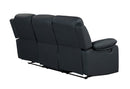 U6026 Black Pu 72A Reclining Sofa With Led