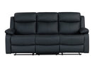 U6026 Black Pu 72A Reclining Sofa With Led
