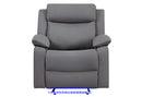 U6026 Grey Pu 46A Glider Recliner With Led