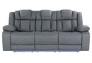 U7068 Grey 10 Pwr Rec Sofa/Pwr Con Rec Loveseat With Led