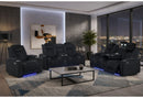 [Pre-order] U8000 Black Pwr Rec Sofa/Pwr Console Rec Loveseat W/Phr