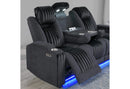 [Pre-order] U8000 Black Pwr Rec Sofa/Pwr Console Rec Loveseat W/Phr