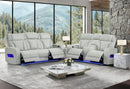 U8611 Blanche Silver P2 Pwr Rec Sofa/Pwr Con Rec Loveseat/Pwr Rec