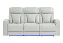 U8611 Blanche Silver Pwr Rec Sofa With Phr And Led