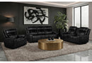 [Pre-order] 3-Piece Black Leather Power Reclining Living Room Set