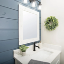 Watseka Solid Wood Rectangle Wall Mirror