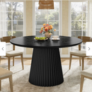 [Pre-order] Round Dining Table for 4-6 People, 47" Farmhouse Wood Kitchen Table - Bed Bath & Beyond - 43718760