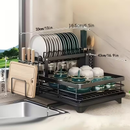 Two-Level Dish Drying Rack for Kitchen Countertops