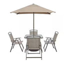 6-Piece Folding Outdoor Dining Set with Umbrella