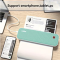 Inkless Printer, Portable Printer, Supports 8.26" X 11.69" US Letter Thermal Paper, Wireless Inkless, Mobile, Compatible With Android And IOS,