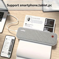 Inkless Printer, Portable Printer, Supports 8.26" X 11.69" US Letter Thermal Paper, Wireless Inkless, Mobile, Compatible With Android And IOS,