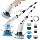 2026 New Versatile Electric Cleaning Brush Extendable Long Handle 7In1 Cleaning Tool Household Floor And Kitchen Sweeper