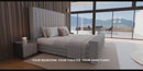 Elias 4pc Queen Size Bedroom Set with Fireplace and TV Lift Footboard