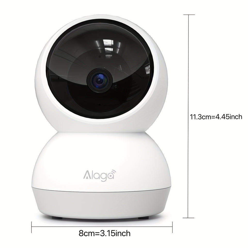 1pc Alaga 2K Home Security Camera Indoor Wireless AI Motion Tracking 24G5G DualBand 360 PanTiltZoom IR Night Vision TwoWay Audio Siren Alarm Works With AlexaGoogle Assistant