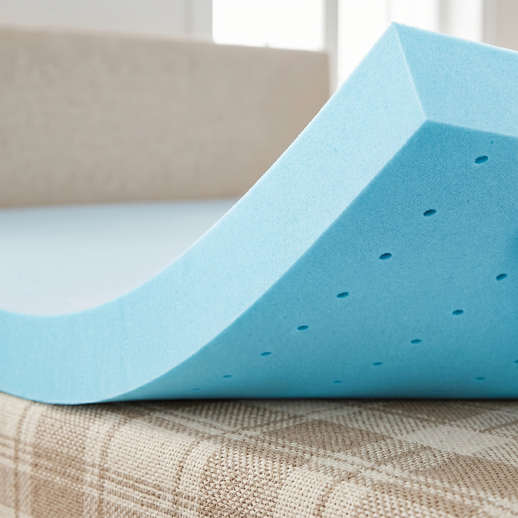 Mattress Topper Soft Blue Mattress For Family Bedroom Available In Multiple Sizes Cooling Gel Premium Memory Foam Mattress Topper Ventilated Breathable Mattress Ideal For Use In Various Settings Like Apartments Available In 15 2