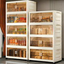 3456Tier Stackable Plastic Storage Cabinet with Lids Large Capacity Folding Wardrobe Organizer and Storage Drawers Household MultiFunctional Rolling Storage Bin with Handles SpaceSaving Folding Storage Box Easy to Assemble