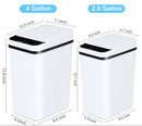 2 Pack Bathroom Automatic Trash Can with Lid 4 Gallon And 28 Gallon Touchless Small Garbage Can Slim Motion Sensor Smart Trash Bin for Bedroom Office Living Room