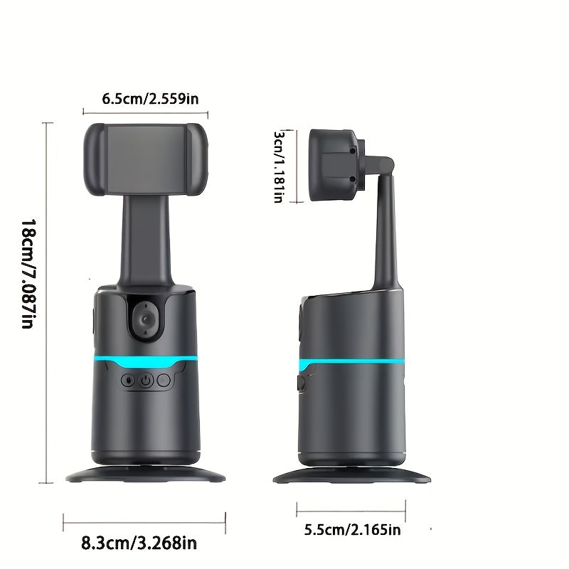 Auto Face Tracking Tripod2026 New AI Smart Facial Tracking Gimbal with Gesture Control No App Required Detachable Remote Control 360 Rotation Ideal for Live Streaming  Video Recording 4in1 Universal Joint Stabilizer OneTouch VideoPhoto
