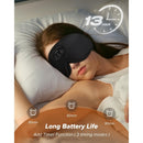 LCdolida Sleeping Eye Mask Headphones 8 Kinds Of White Noise to Help You Sleep 10h Long Battery Life  Timer Function 3D Blackout Design Washable Gift Ideal Presented with A Storage Bag And 1 Pair Of Ear Buds Sleep Headphones Sleep Aid Travel Sl