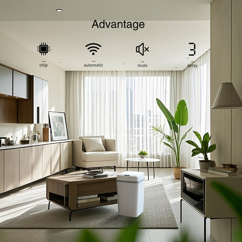 1Pack2Pack LargeCapacity Smart Sensor Trash Can Quiet  OdorProof PetResistant Automatic Open  Close Household Garbage Bin for Living Room Kitchen Toilet And Bathroom Sleek And Stylish DesignRandom Color Delivery