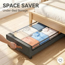2 Pack Of Wheeled Under Bed Storage Box Under Bed Storage Box Under Bed Shoe Rack Organizer Metal Drawer Under Wheel Bed for Clothes Blankets Shoes Books Bedding UnderBed Storage