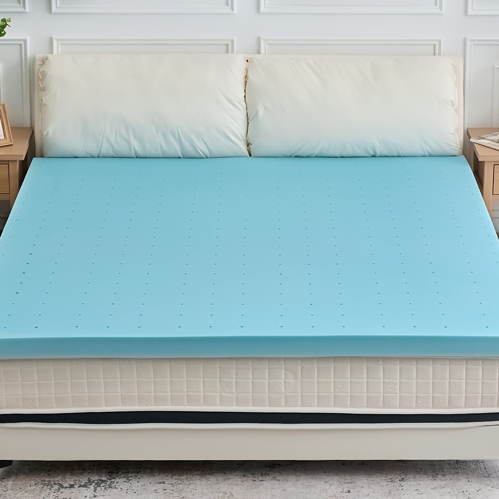 Mattress Topper Soft Blue Mattress For Family Bedroom Available In Multiple Sizes Cooling Gel Premium Memory Foam Mattress Topper Ventilated Breathable Mattress Ideal For Use In Various Settings Like Apartments Available In 15 2