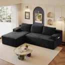 Oversized LShaped Couch with Chaise Minimalist Compressed Boneless Sofa No Assembly Required Modular Cloud Sectional Sofa for Living Room Bedroom RightFacing Chaise Plush Corduroy