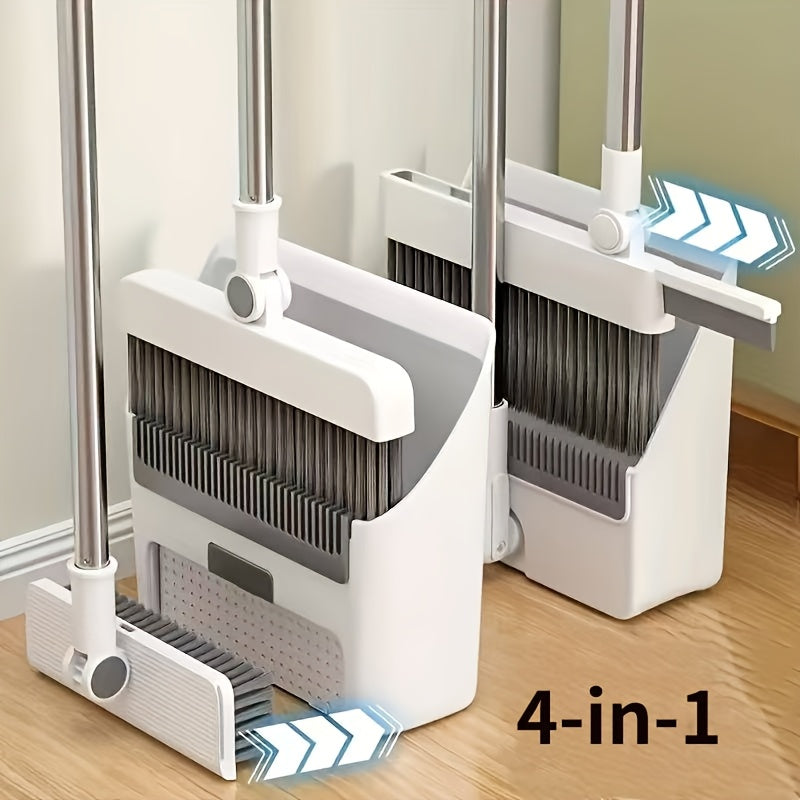 Upgraded 4in1  3in1 Broom Set With Broom Dustpan Wiper And Floor Brush Household  Commercial Cleaning Tools For Home Office Garden Restaurant