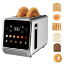 Toaster Digital Touch Screen Toasters with 5 Bread Selection 7 Shade Setting And BagelDefrostCancelReheat Function 15 2 Slice Stainless Steel Tostadora with Removable Crumb Tray
