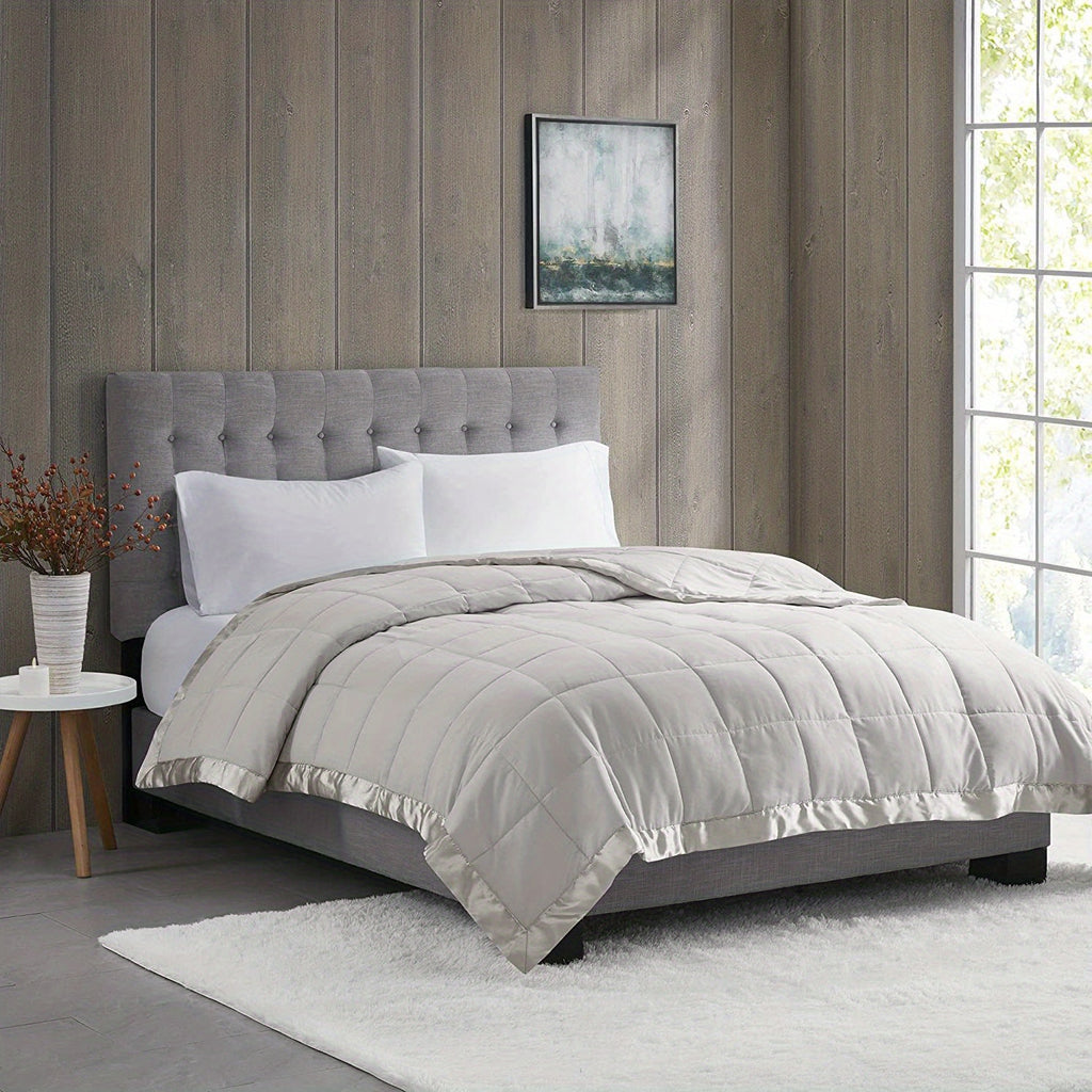 1pc Microfiber Blanket 1pc Beyond Cloud Hypoallergenic Microfiber Lightweight Summer Blanket  Contemporary Cooling Quilted Comforter AllSeason Multipurpose Bedding 150x200cm Satin Trim Machine Washable for TwinQueenKing Size