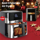 85QT32QT Air Fryer Upgraded Large Capacity Suitable For 56 People Smart Touch Screen For Easy Operation With 8 Preset Functions Nonstick Coating For Easy Cleaning Kitchen Accessories Toaster Oven Deep Fryer Air Fryers Kitchen