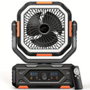 20000mAh Portable Camping Fan with Remote  Oscillation Suitable for Tent Travel Car Outdoor  Rechargeable Oscillating Ceiling Fan 4Speed Quiet Operation for Bedroom RV Emergency Cooling
