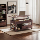 Lift Top Coffee Table 39Coffee Table with Storage Drawers Hidden Compartment And Metal Frame Central Table for Living Room Reception Room