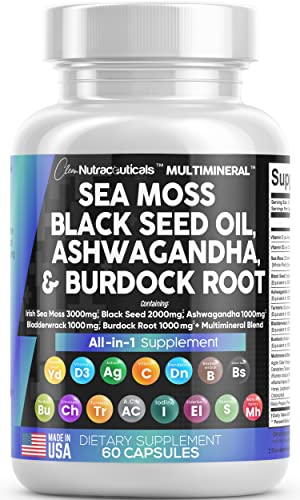 Sea Moss 3000mg Black Seed Oil 2000mg