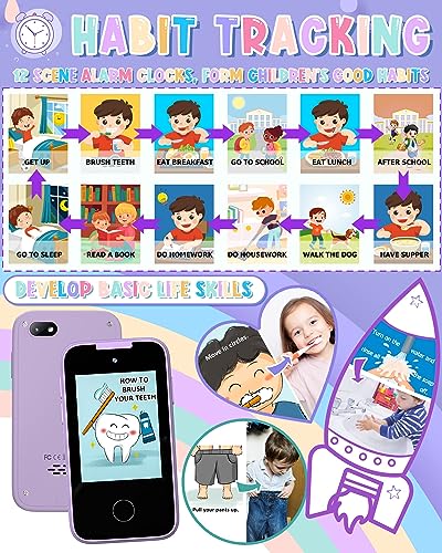 Kids Smart Phone Gifts for Girls 6-8 Year Old,Touchscreen