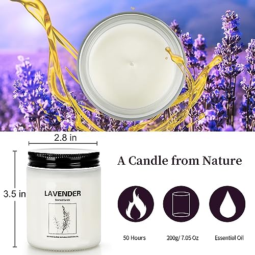 4 Pack Candles for Home Scented, Lavender Candle, 28 Oz